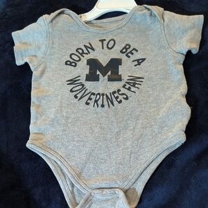 Gray Wolverines Fan Baby Bodysuit